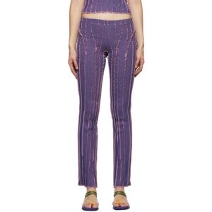 Helenamanzano - SSENSE Exclusive Pink & Blue 3D Stripe Lounge Pants